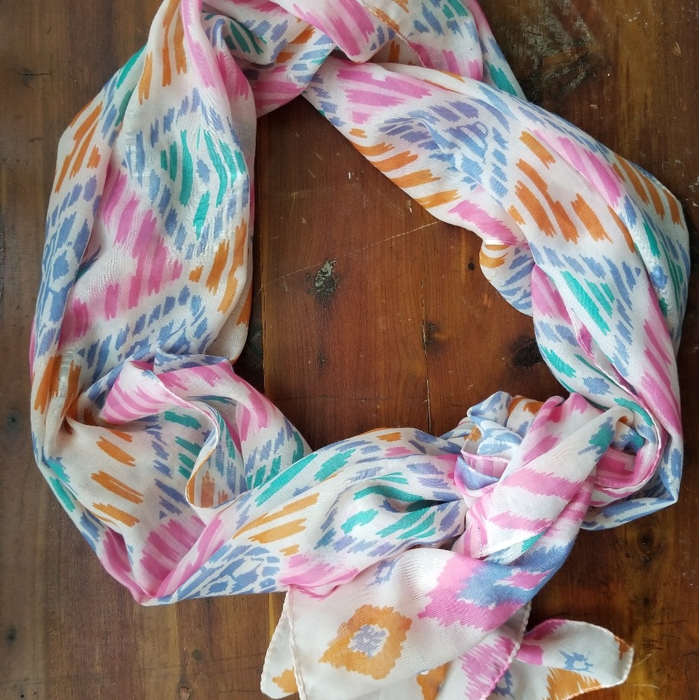 Abstract Watercolor Print Scarf